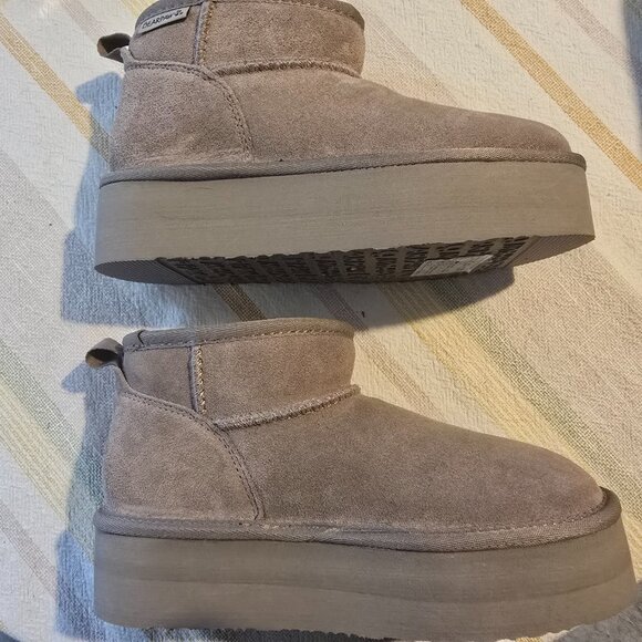 Bearpaw shorty retro platform shearling boots - 7 - Picture 4 of 6